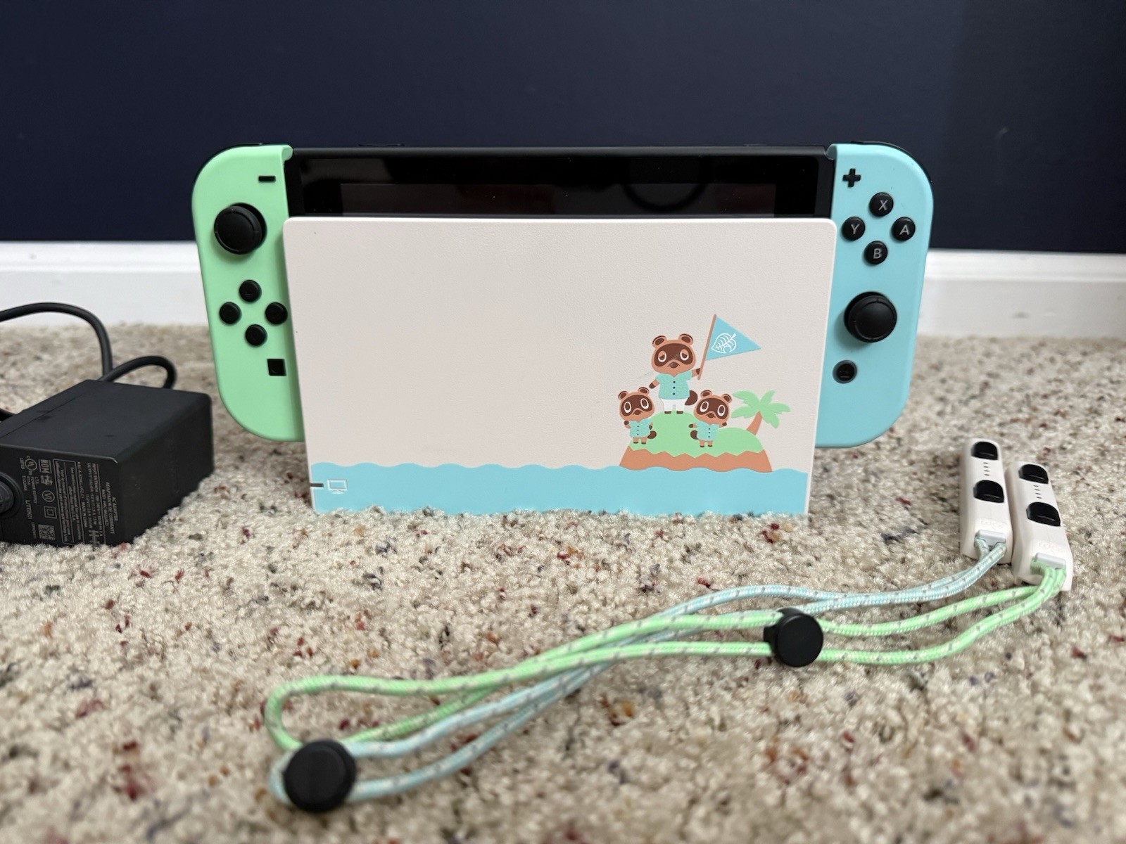 Nintendo Switch v1 Console Animal Crossing Special Edition Blue Green [HAC-001]