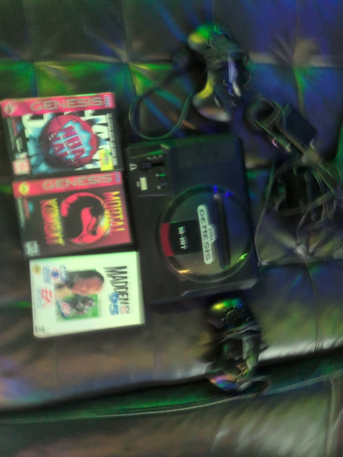 Sega Genesis Model 1 Console 16-Bit with 2 Controllers and Power Supply 3 games