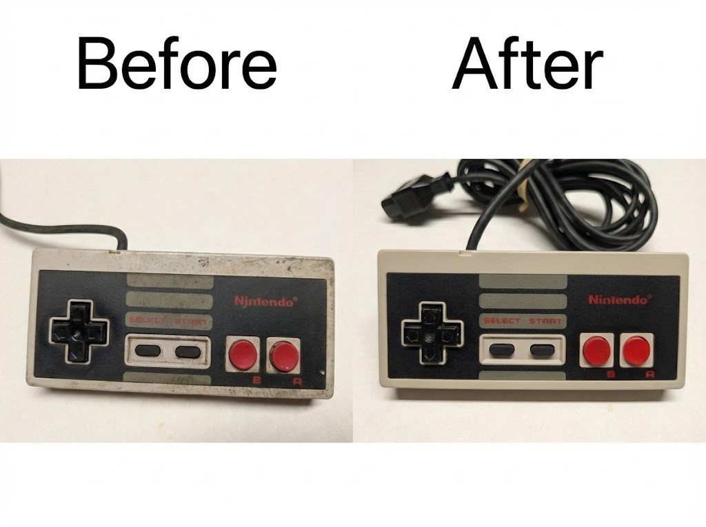 Nintendo NES Console Super Mario Pack New Caps + Regulator + POLISHED OEM 72 Pin