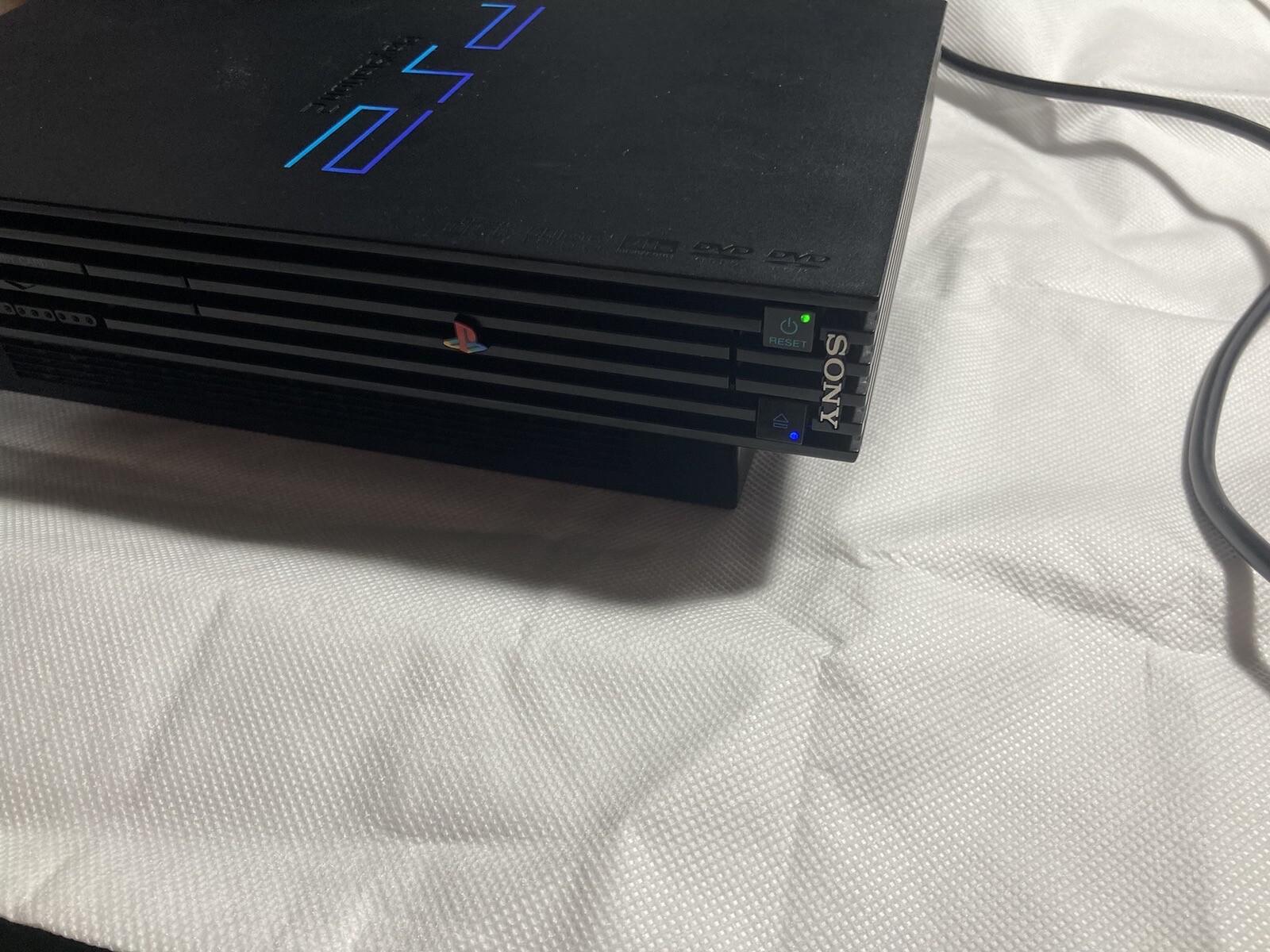 Sony PlayStation 2 PS2 SCPH-35001 Fat Black Console + Cables + Game
