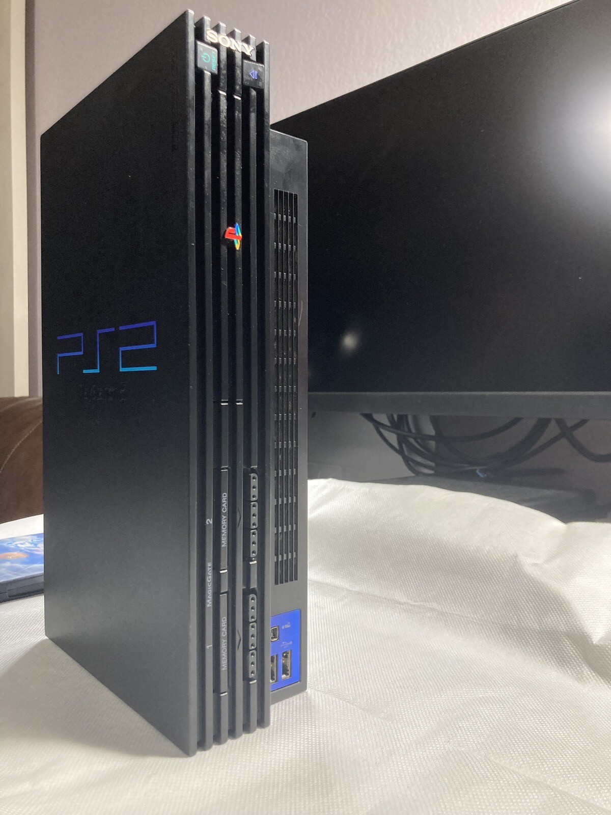 Sony PlayStation 2 PS2 SCPH-35001 Fat Black Console + Cables + Game