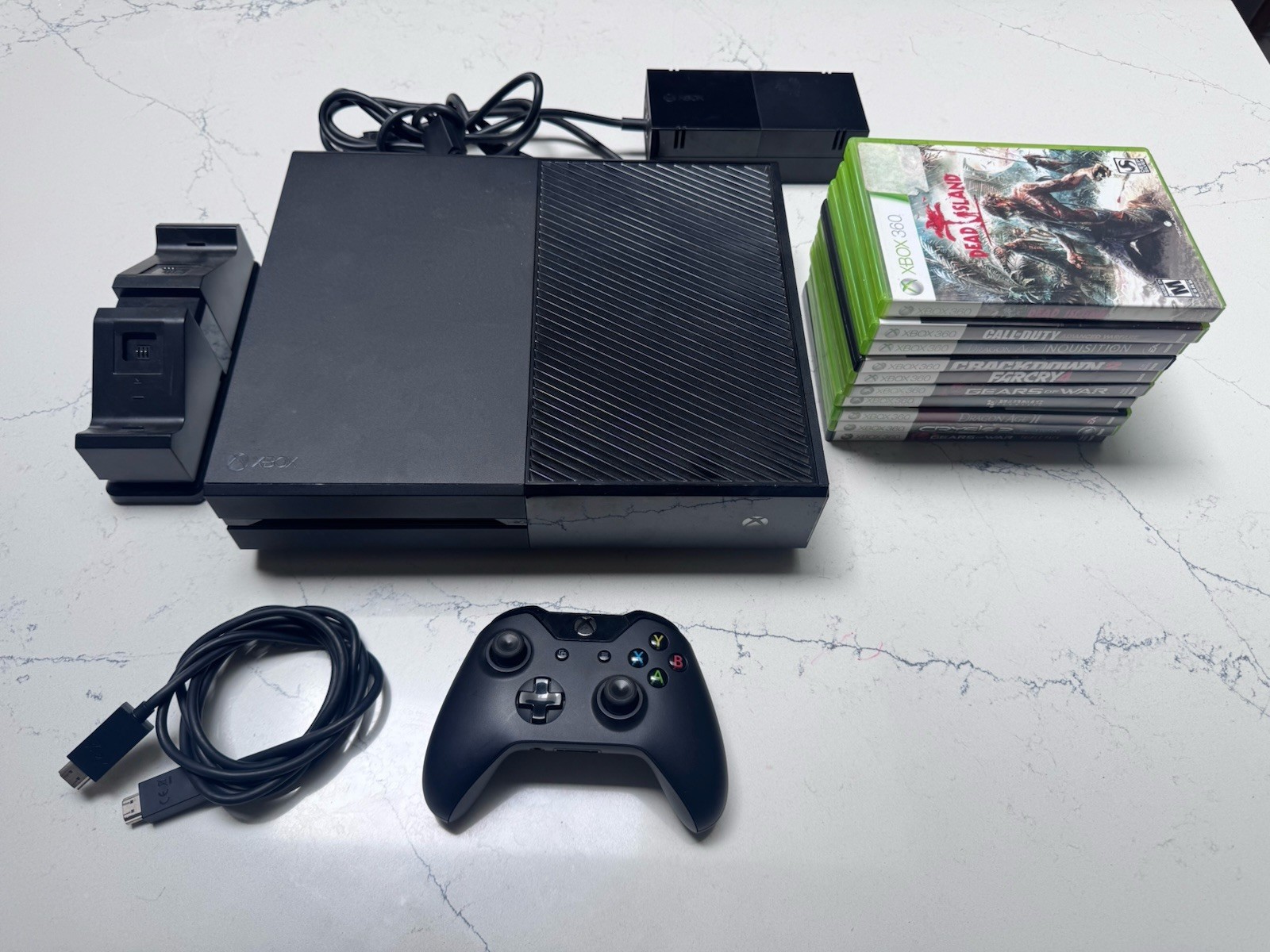 Xbox One BUNDLE Model 1540: OEM Controller, AC, HDMI & 10 Games TESTED 1 TB