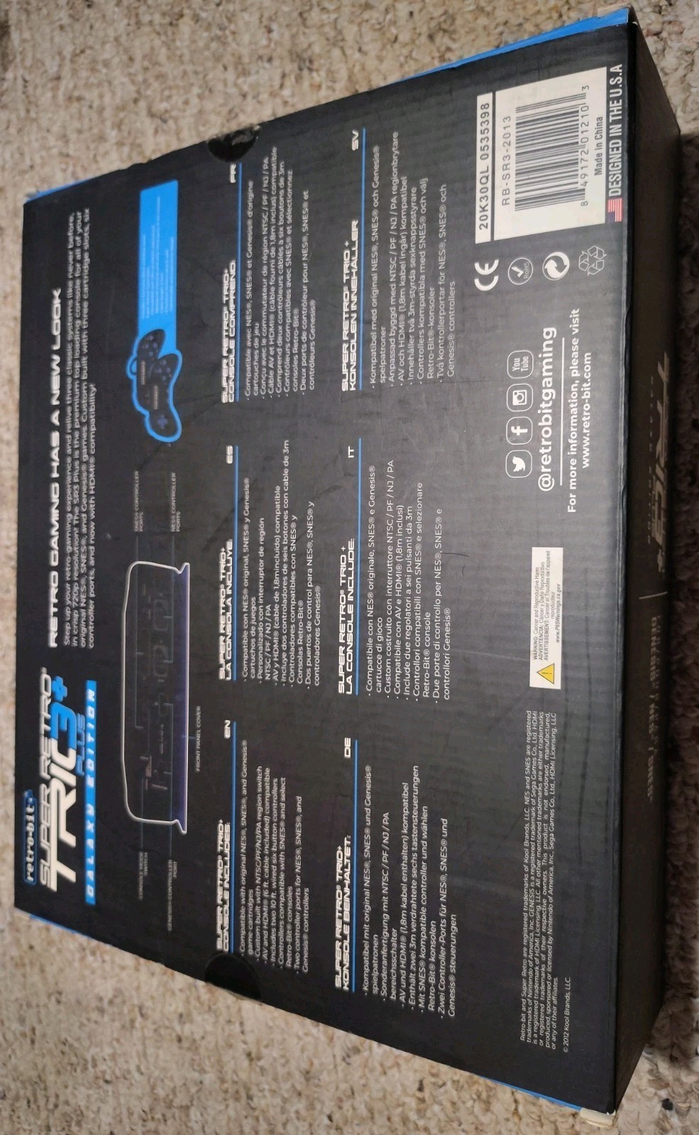 Retro-Bit Plus Galaxy Edition Black Home Console