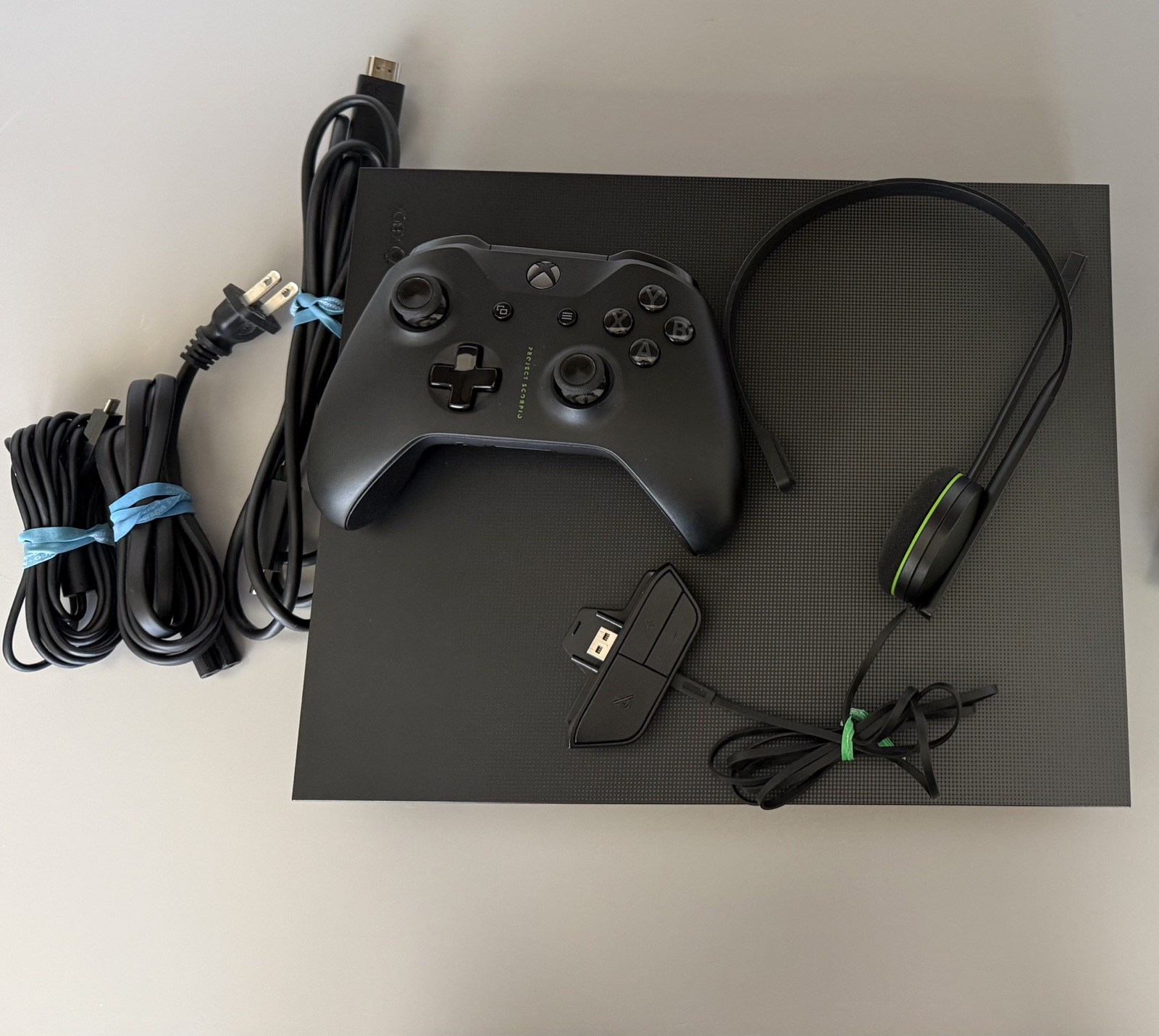Xbox One X Scorpio Edition 1TB – W/ Controller & Cables- Tested & Works