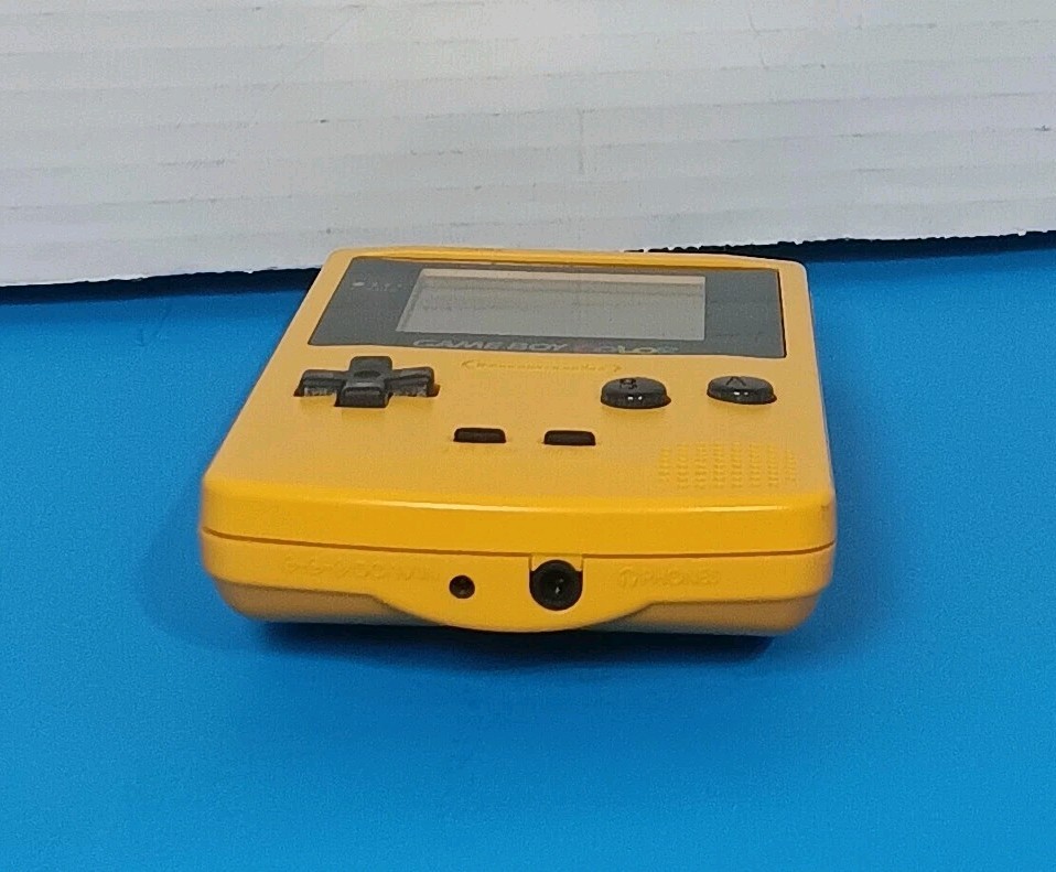 Nintendo Game Boy Color Console CGB-001 GBC Dandelion Yellow W/ Data Cable