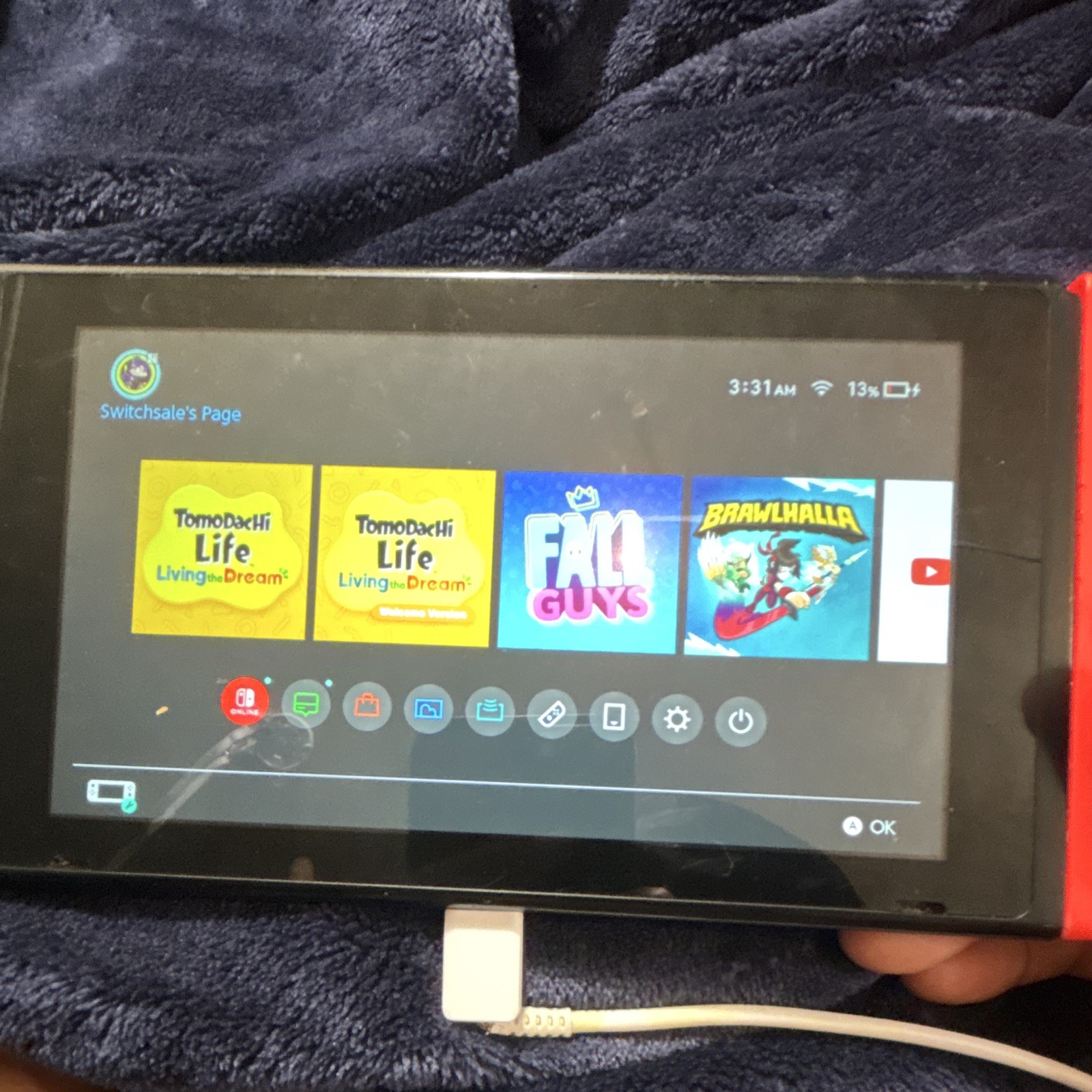 Nintendo Switch Console Red Blue Joy-Cons Transparent Back Wi-Fi HDMI USB-C