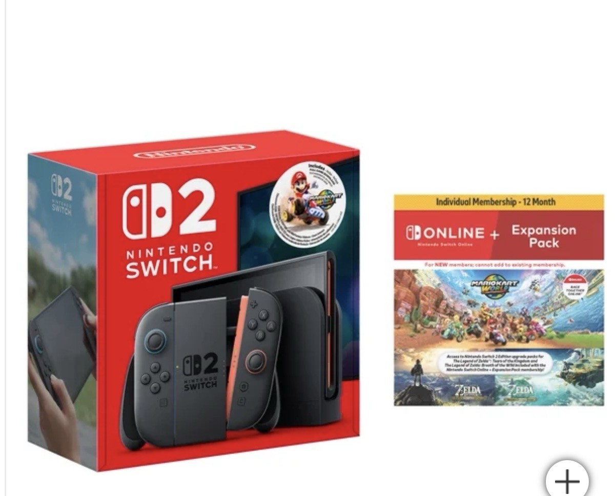 Nintendo Switch 2 Mario Kart World Bundle with 12Month NSO+Expansion Pack-Costco